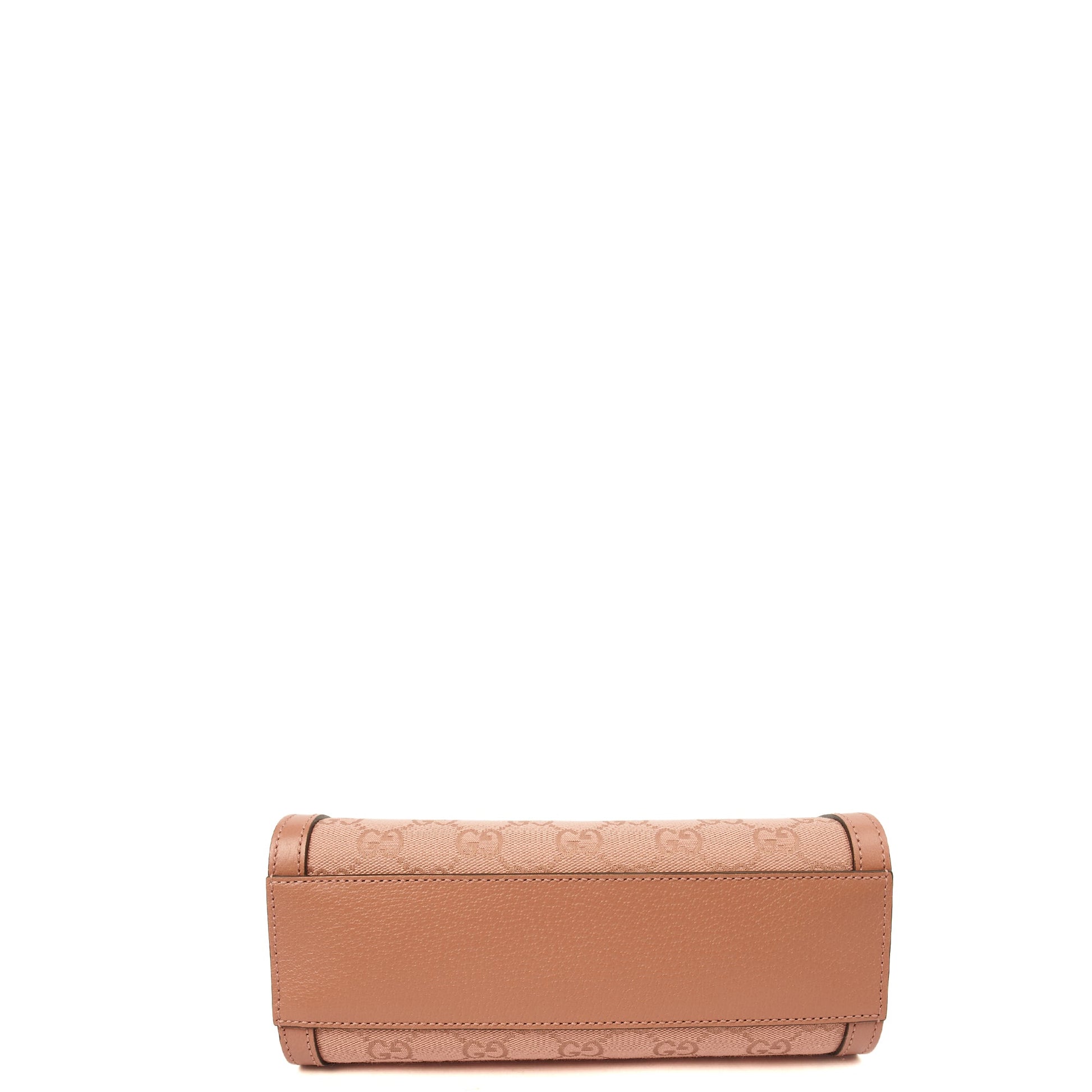 Gucci Tote Ophidia Tote Bag - Small in Dusty Pink, GG Canvas — Top View