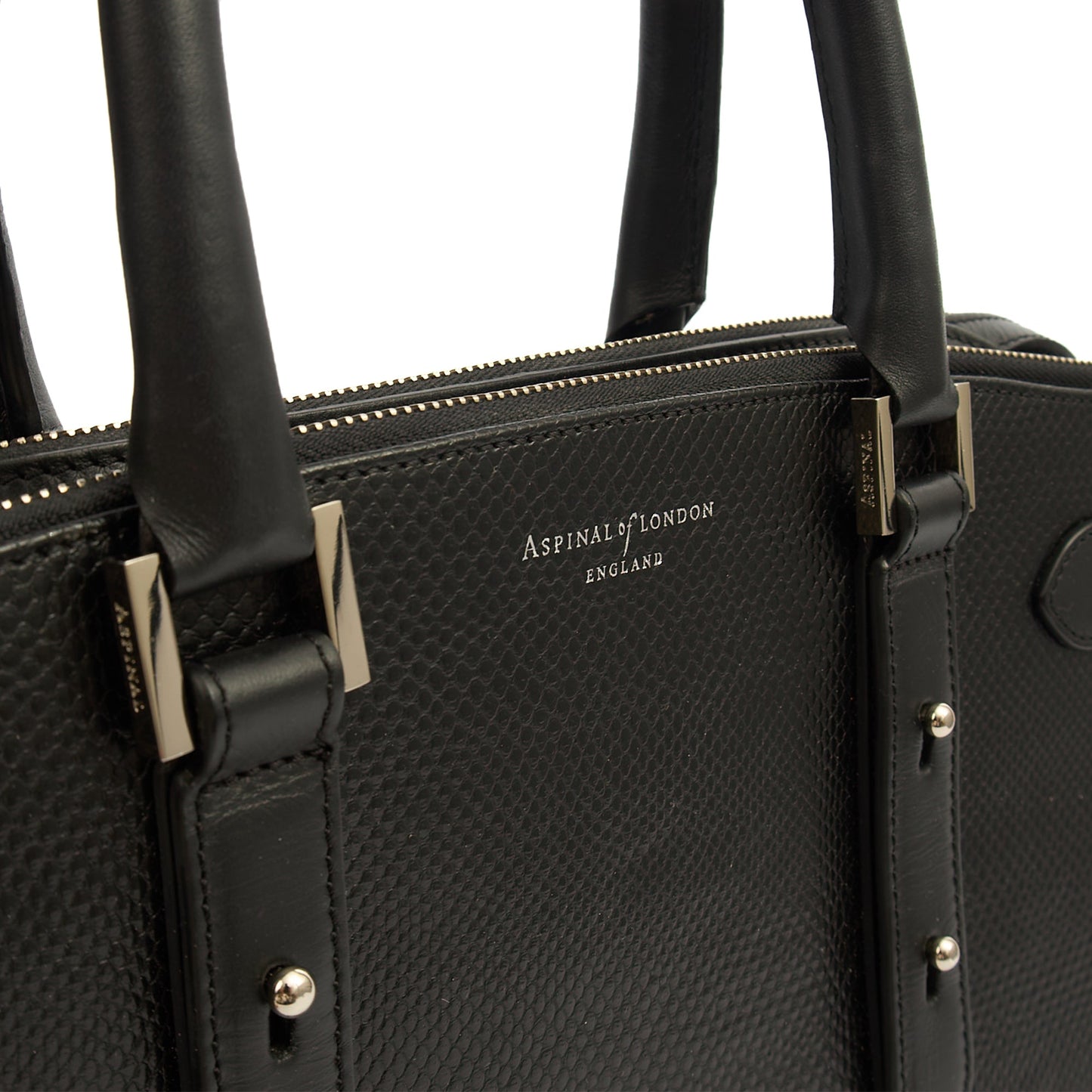 Aspinal of London Tote London Tote - Midi in Black, Leather — Lifestyle View
