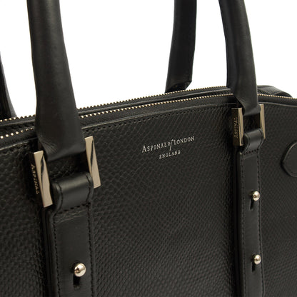Aspinal of London Tote London Tote - Midi in Black, Leather — Lifestyle View