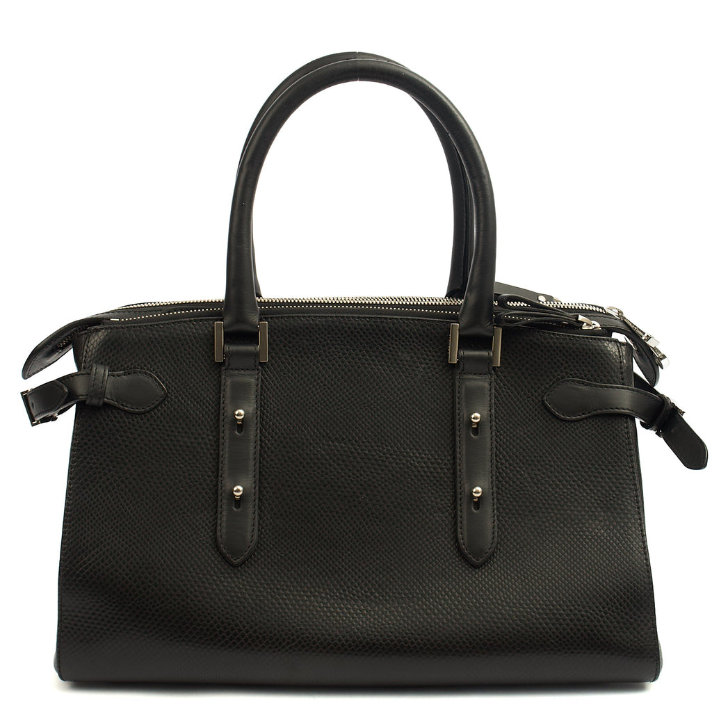 Aspinal of London Tote London Tote - Midi in Black, Leather — Front View