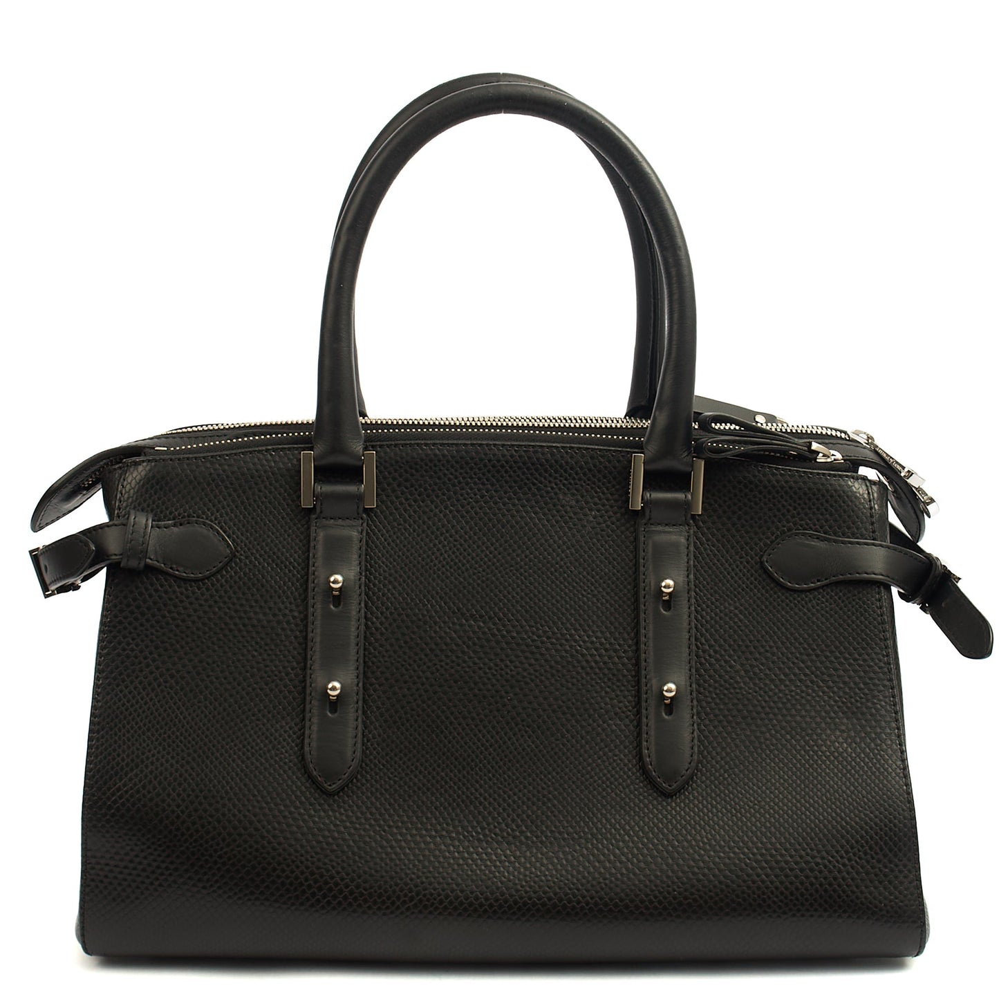Aspinal of London Tote London Tote - Midi in Black, Leather — Front View