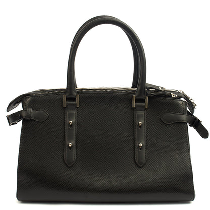 Aspinal of London Tote London Tote - Midi in Black, Leather — Front View
