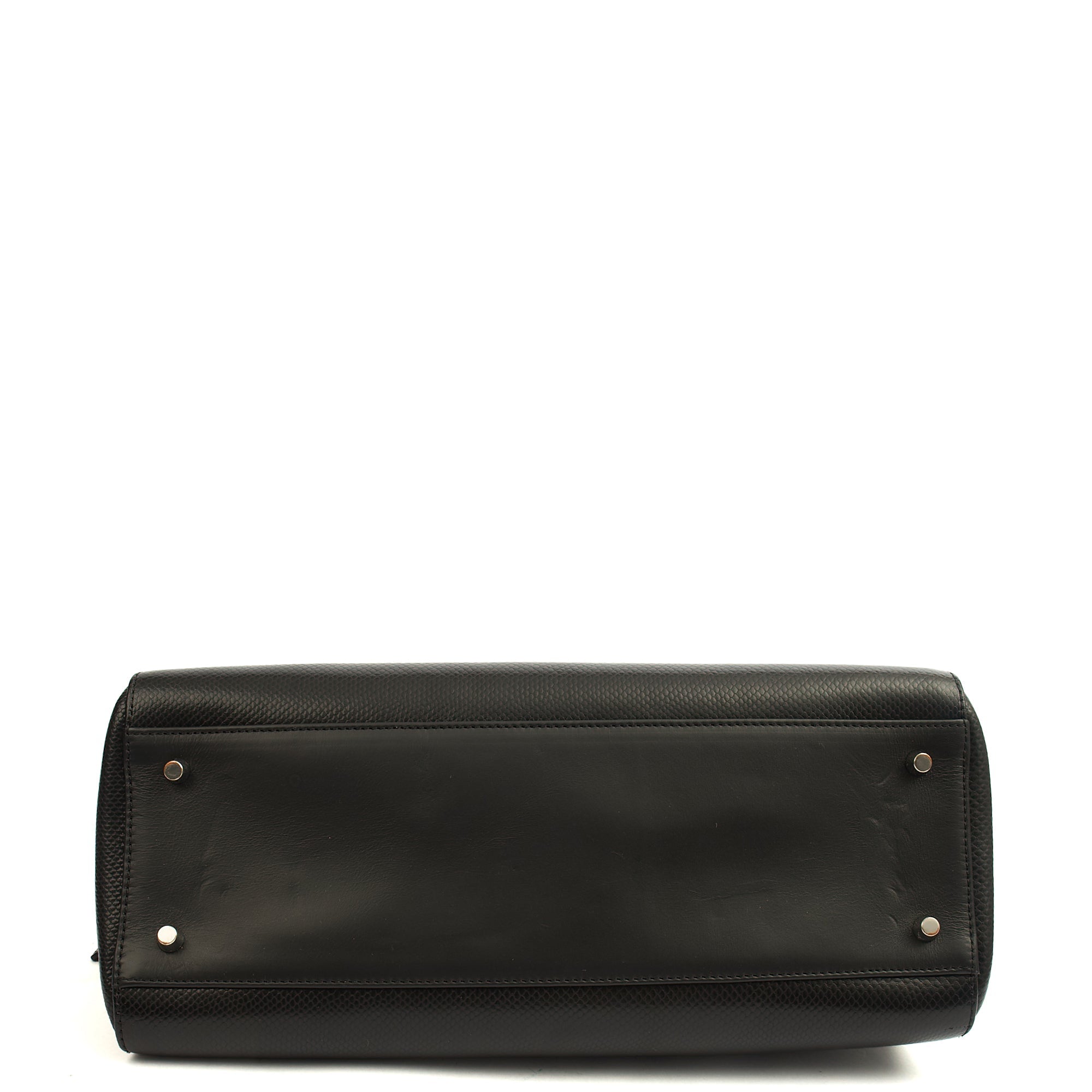 Aspinal of London Tote London Tote - Midi in Black, Leather — Top View