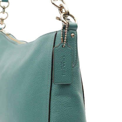 Coach Shoulder Bag Hadley Hobo in Blue, Leather — Detail View