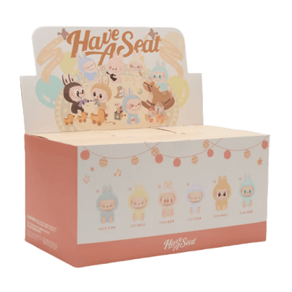 Pop Mart Labubu The Monsters Have a Seat Vinyl Plush Sealed Case (6 Blind Boxes) — Front View