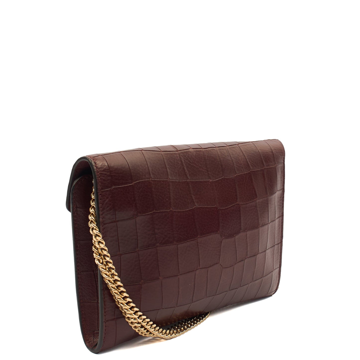 Mulberry Shoulder Bag Delphie in Oxblood, Exotic Effect Leather — Alternate View 14