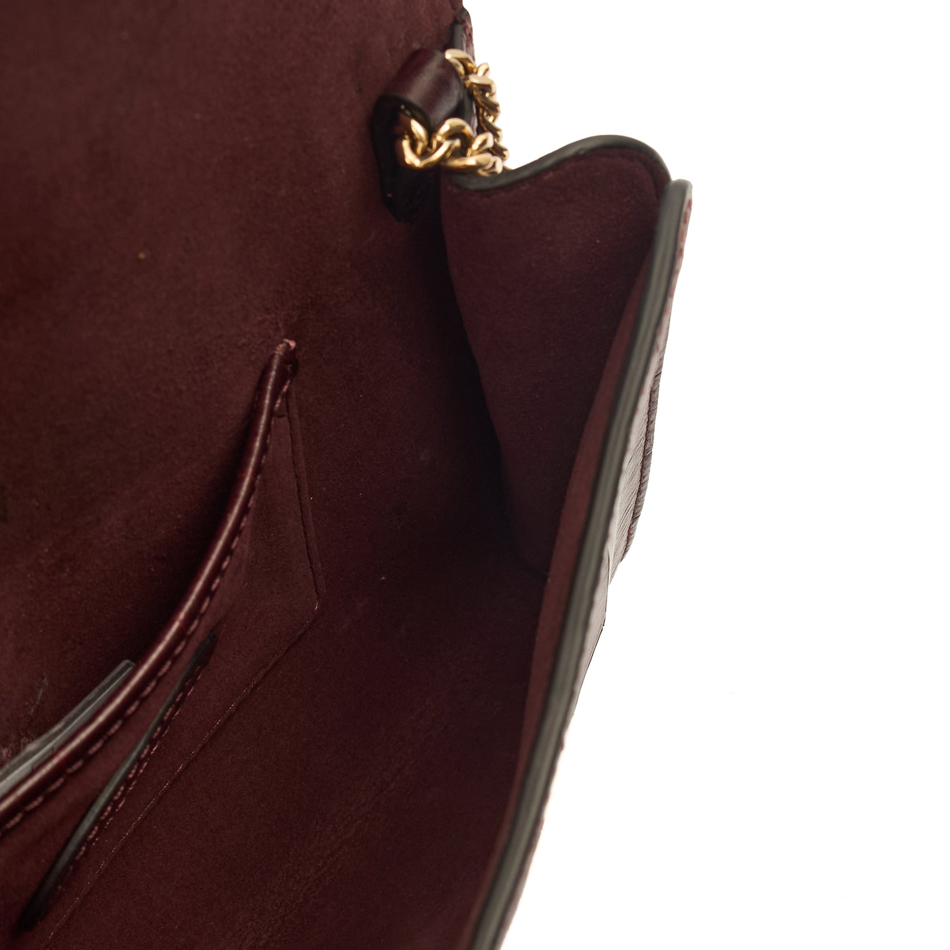Mulberry Shoulder Bag Delphie in Oxblood, Exotic Effect Leather — Alternate View 17