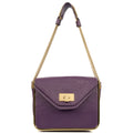 Chloe Shoulder Bag Sally - Medium in Purple, Calfskin Leather — Front View