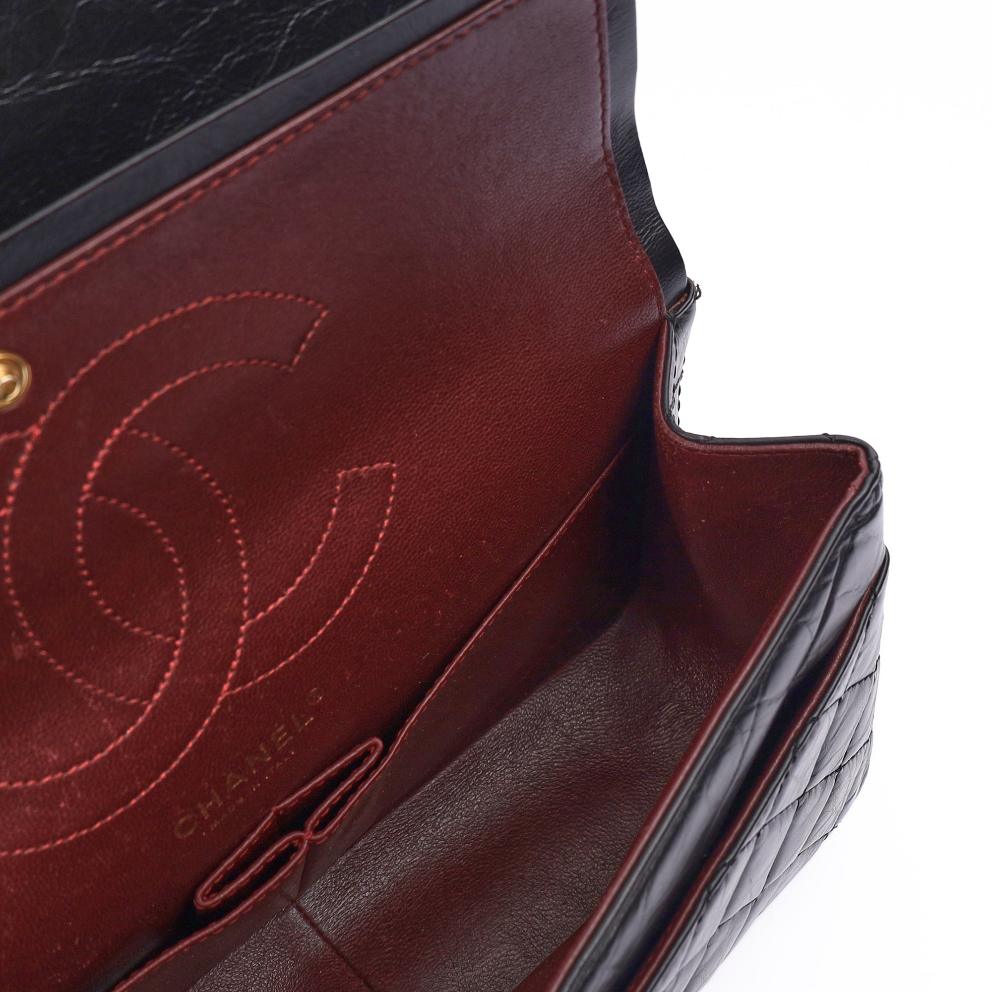 Chanel Shoulder Bag 2.55 Reissue in Black, Crinkled Calfskin Leather — Alternate View 11