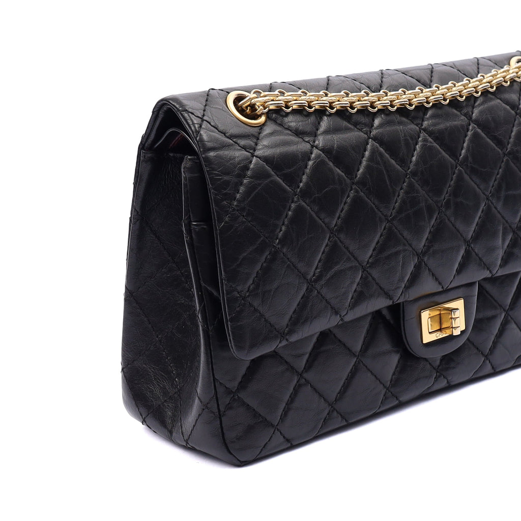 Chanel Shoulder Bag 2.55 Reissue in Black, Crinkled Calfskin Leather — Alternate View 8