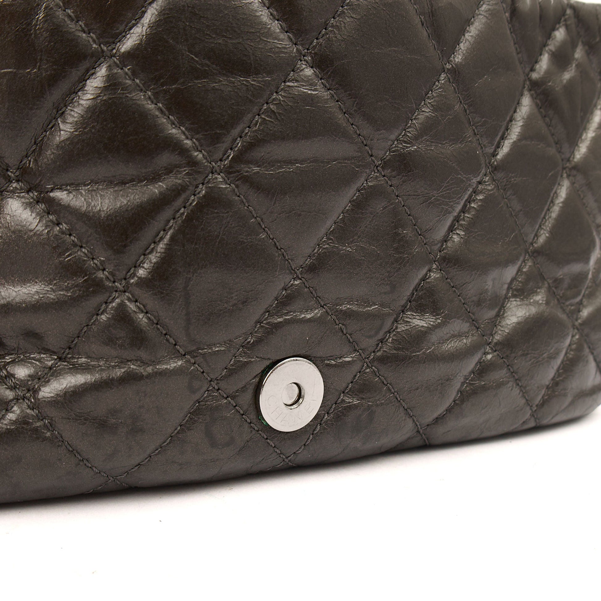 Chanel Shoulder Bag Flap Bag in Metallic, Calfskin Leather — Alternate View 12
