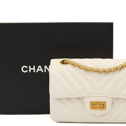 Chanel Cross Body Chevron Flap Bag  in White, Calfskin Leather — Alternate View 13