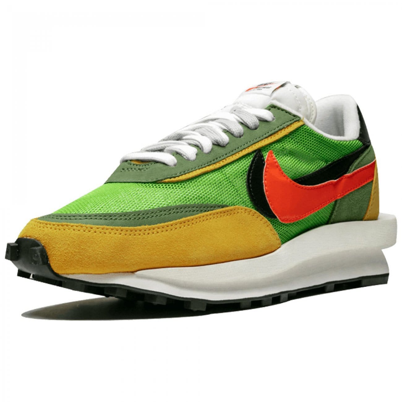 Sacai x Nike LDV Waffle Daybreak Green — UK 3 | EU 35.5 | US 3.5 — Top View