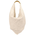 Bottega Veneta Tote Foulard in White, Intrecciato Nappa — Front View