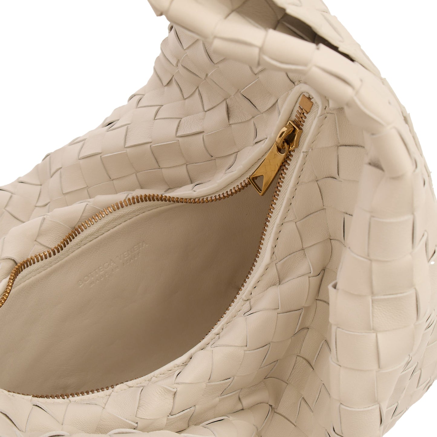Bottega Veneta Tote Foulard in White, Intrecciato Nappa — Lifestyle View