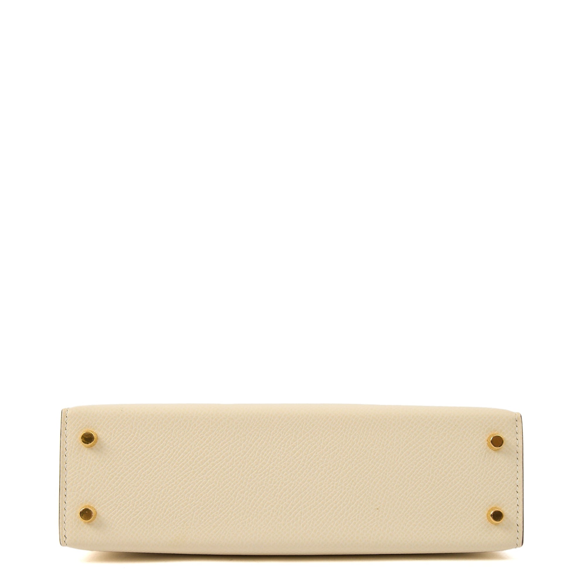 Hermes Kelly II 20 in Nata, Epsom Leather — Detail View