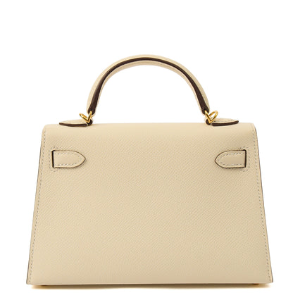 Hermes Kelly II 20 in Nata, Epsom Leather — Top View