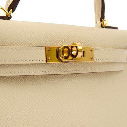 Hermes Kelly II 20 in Nata, Epsom Leather — Alternate View 7