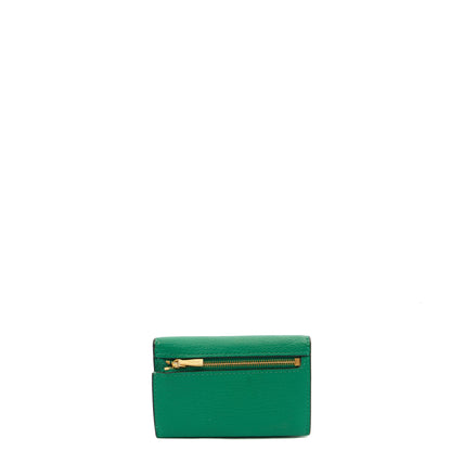 Mulberry Wallet Sadie Wallet in Green, Calfskin Leather — Back View