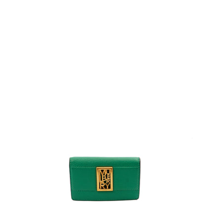 Mulberry Wallet Sadie Wallet in Green, Calfskin Leather — Front View