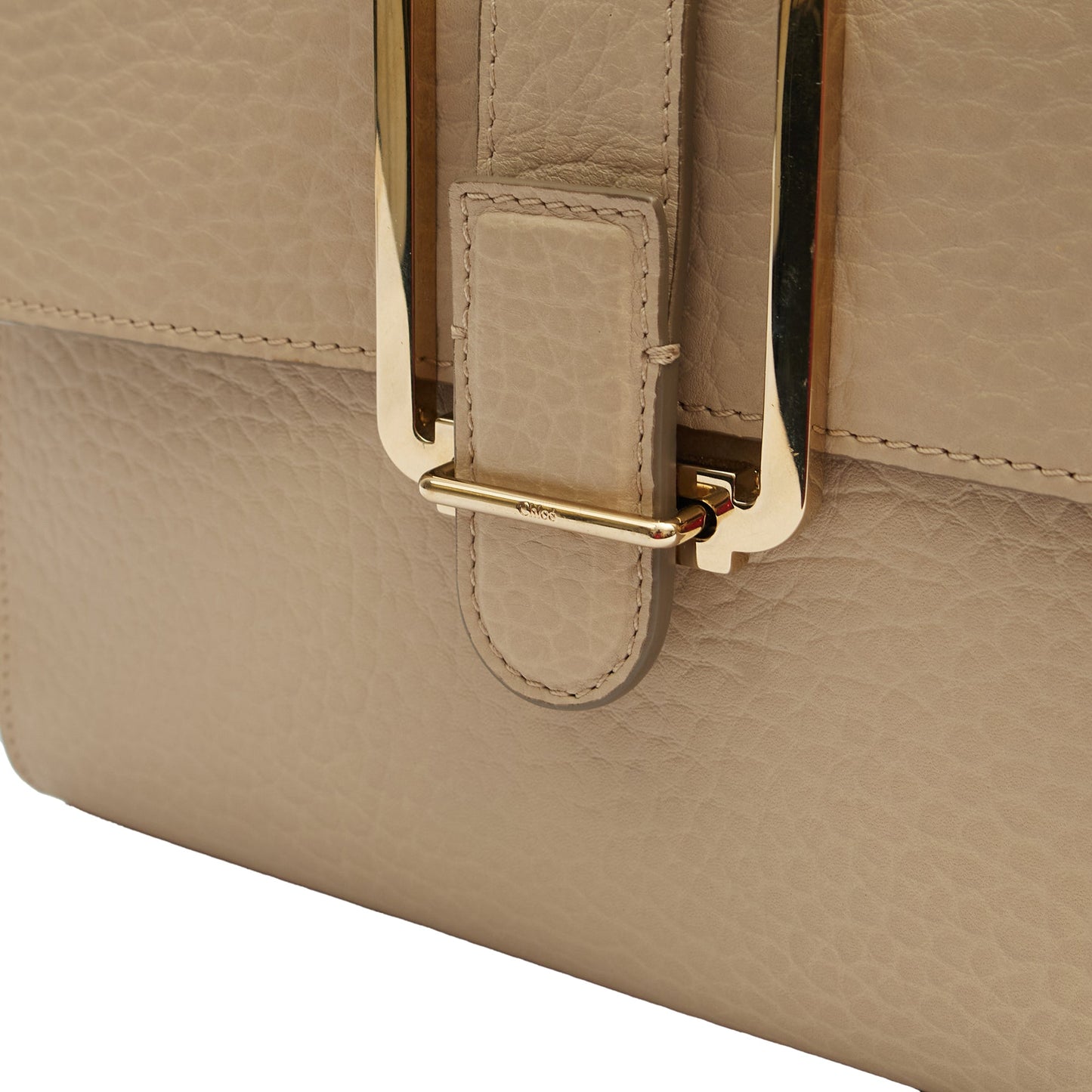 Chloe Shoulder Bag Shoulder Bag in Neutral, Calfskin Leather — Lifestyle View