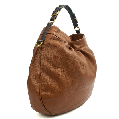 Mulberry Tote Mitzy Tote in Oak, Calfskin Leather — Side View