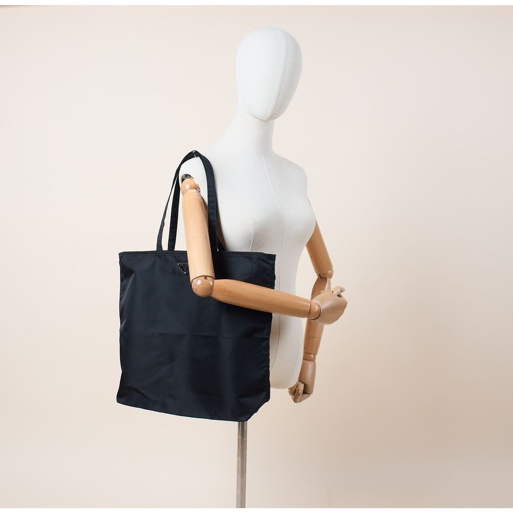 Prada Tote Nylon Tote Bag in Black, Nylon — Alternate View 7