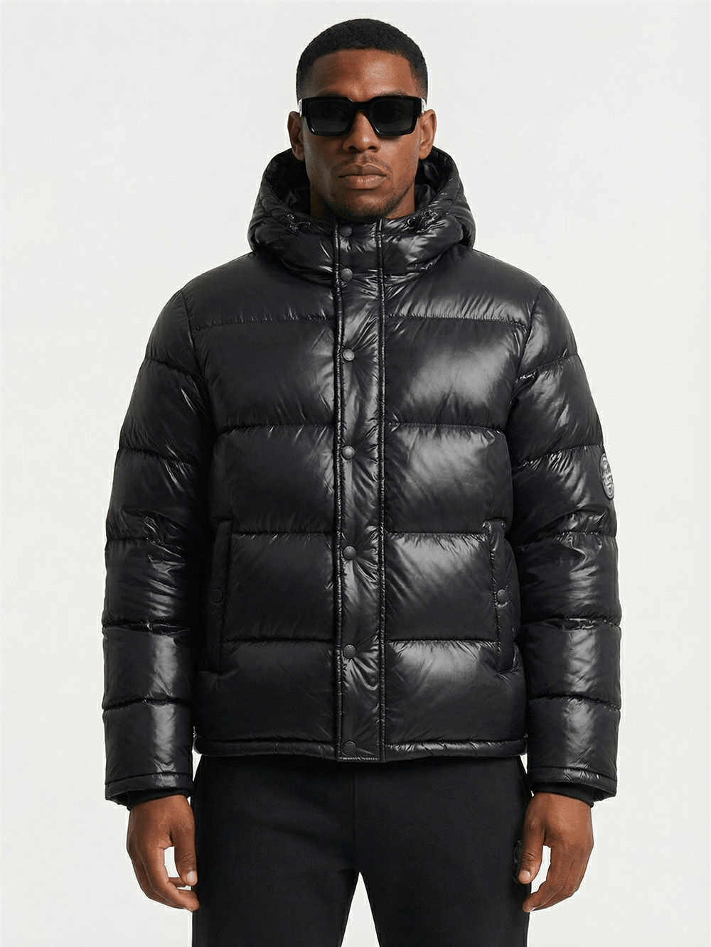 Legende Paris Lightweight Puffer - Black — XS — Side View