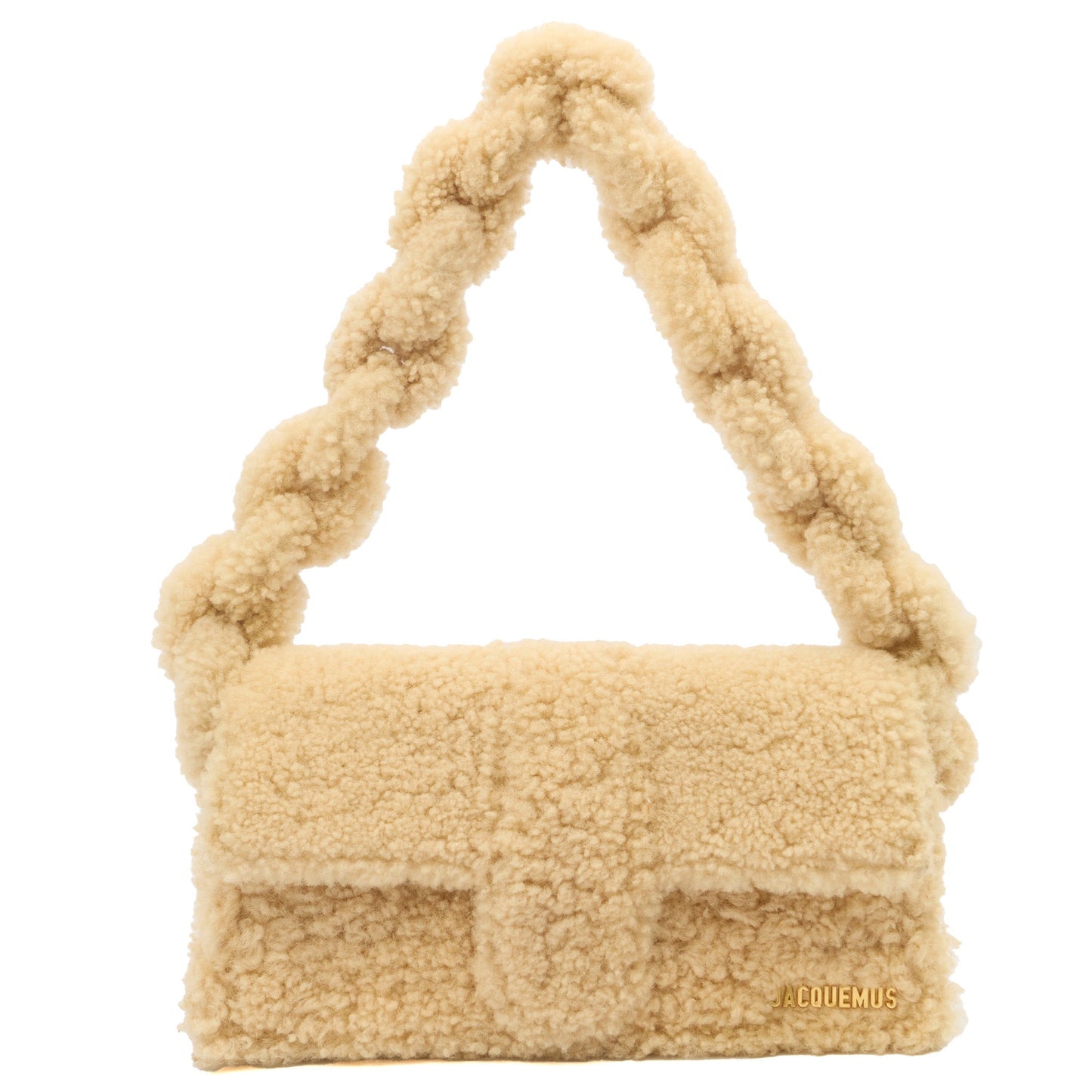 Jacquemus Shoulder Bag Le Bambinou in Cream, Shearling — Alternate View 7