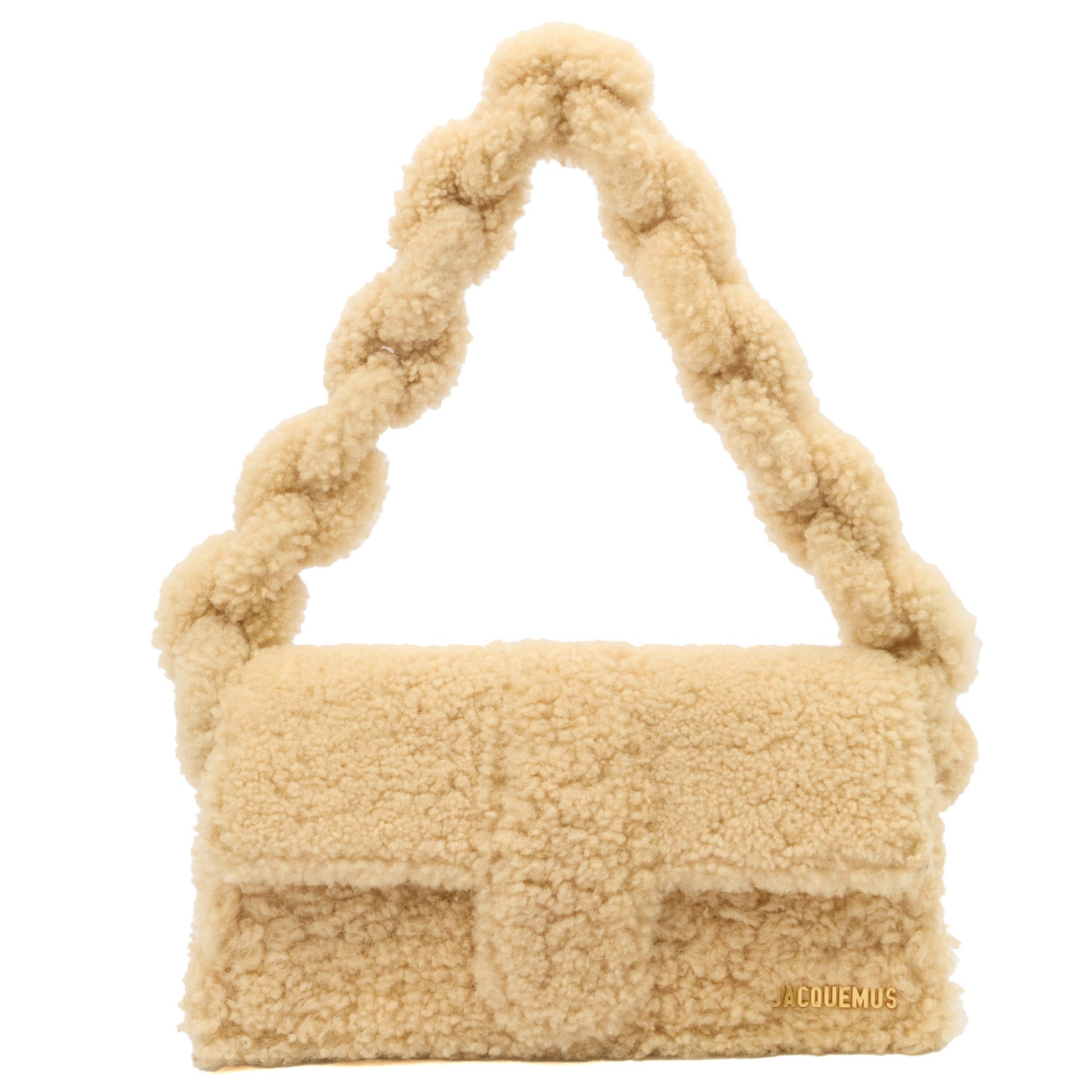 Jacquemus Shoulder Bag Le Bambinou in Cream, Shearling — Alternate View 7