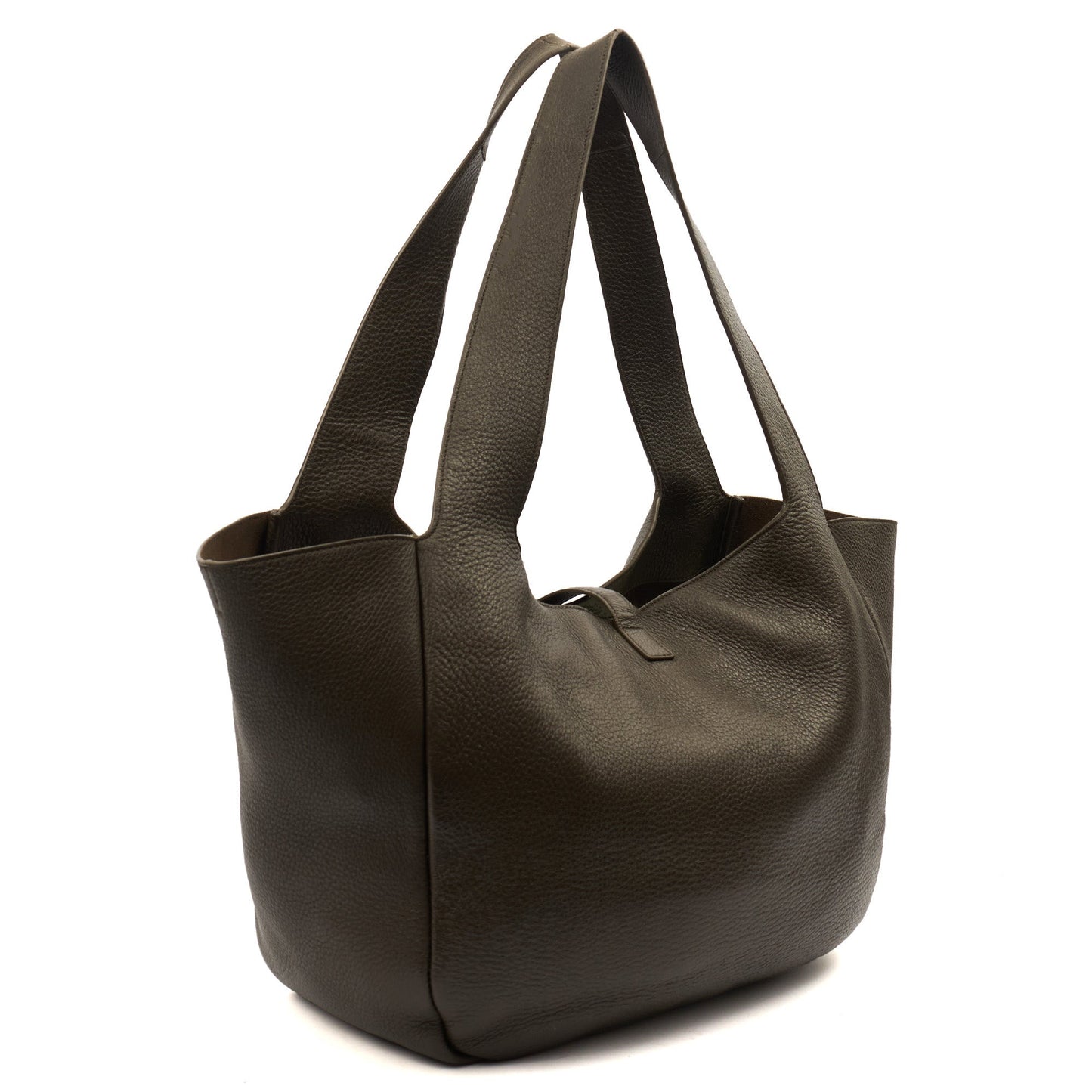 Saint Laurent Shoulder Bag Le 5 À 7 Hobo in Green, Leather — Back View