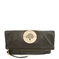 Mulberry Clutch Daria Clutch in Mole Grey, Leather — Front View