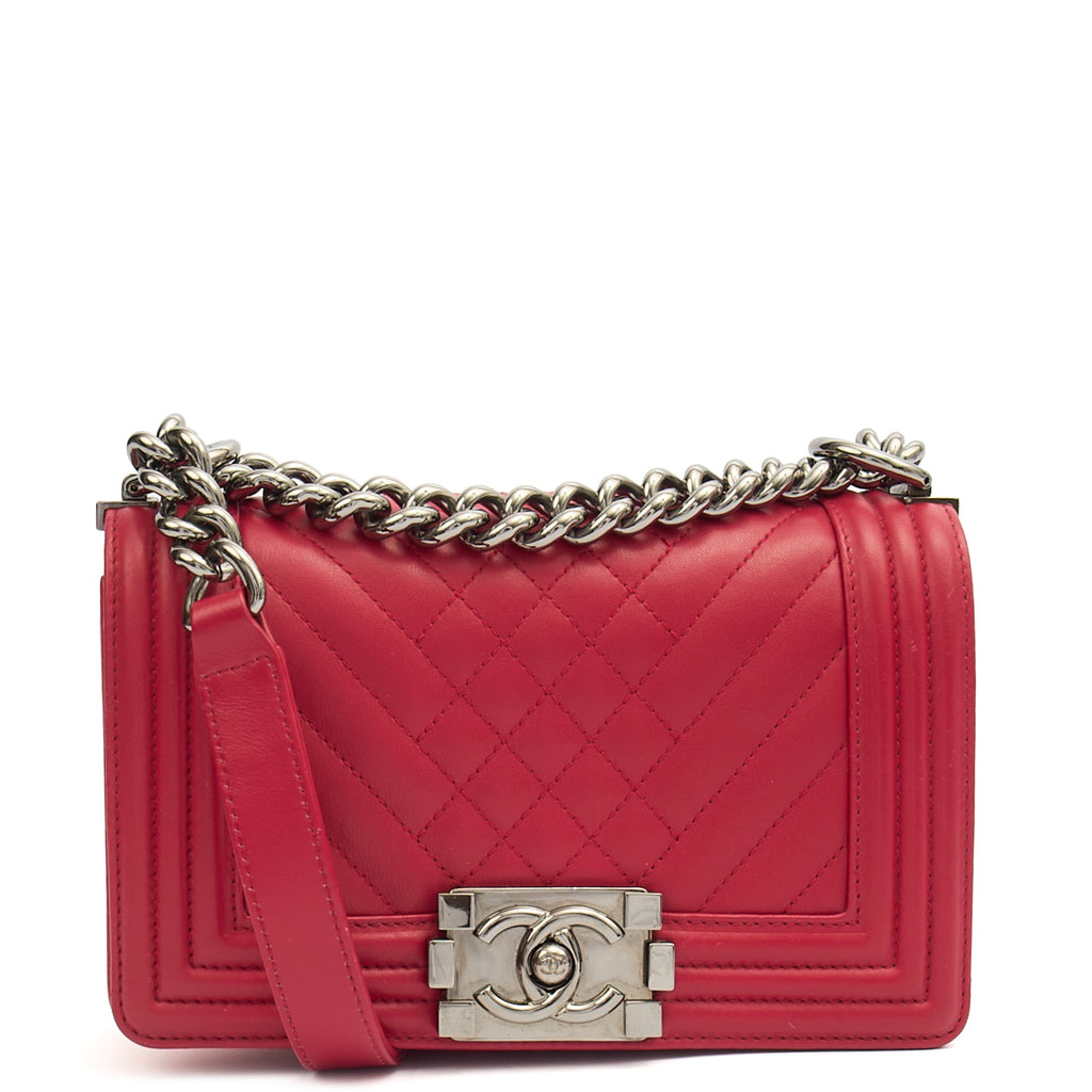 Chanel Shoulder Bag Boy - Small in Pink, Calfskin Leather — Alternate View 10