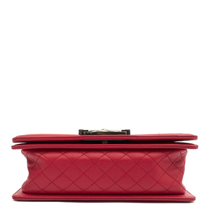 Chanel Shoulder Bag Boy - Small in Pink, Calfskin Leather — Alternate View 13