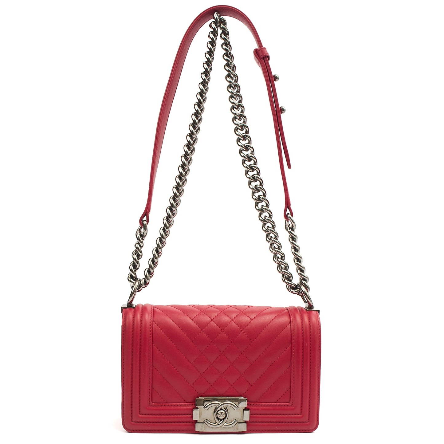 Chanel Shoulder Bag Boy - Small in Pink, Calfskin Leather — Alternate View 17
