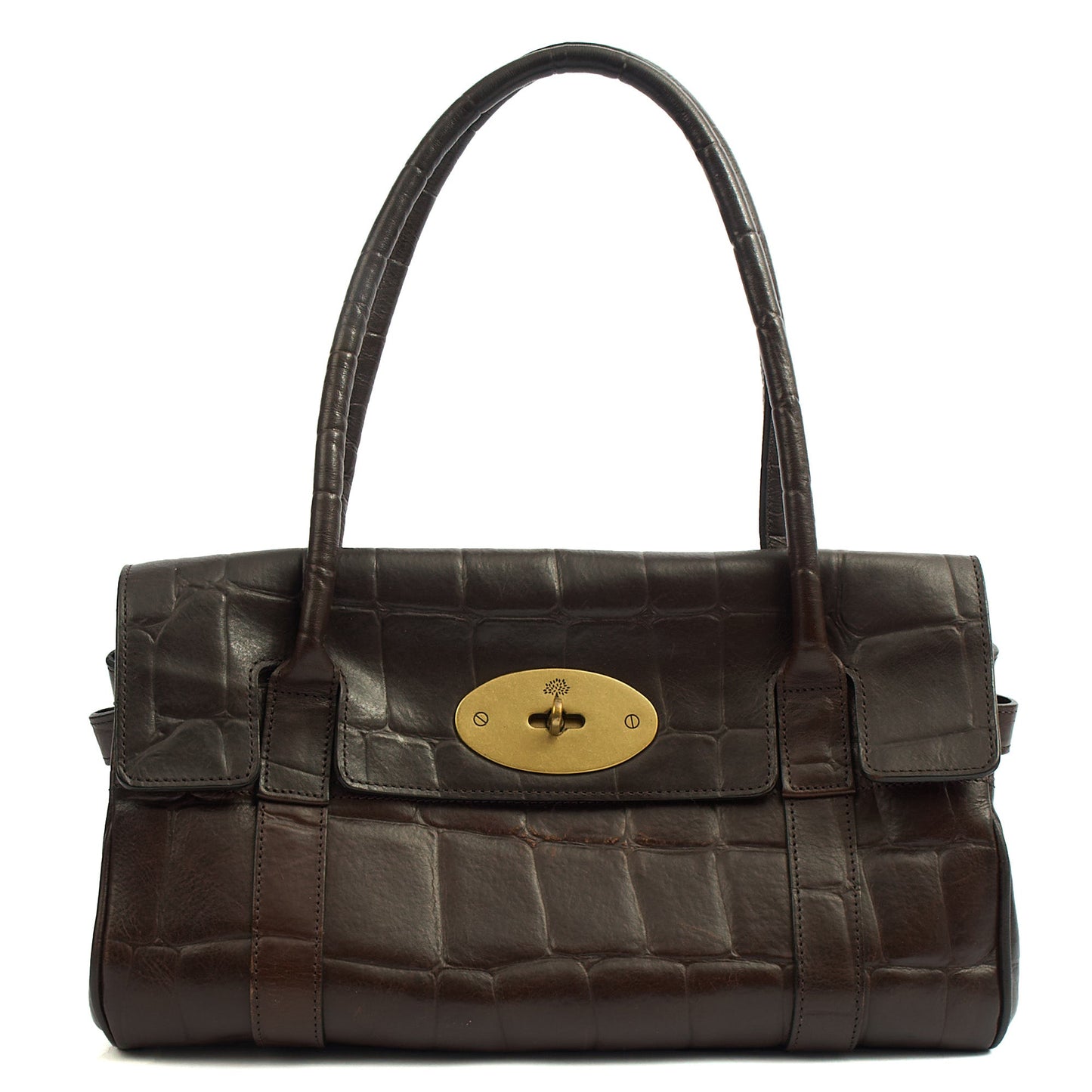 Mulberry Shoulder Bag Bayswater East West in Brown, Exotic Effect Leather — Alternate View 7