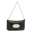 Mulberry Mini Bag Charlie in Black, Crinkle Patent — Front View