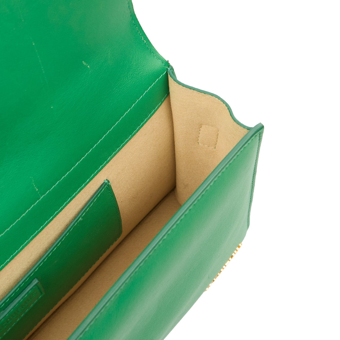 Jacquemus Cross Body Le Grand Bambino in Green, Leather — Detail View