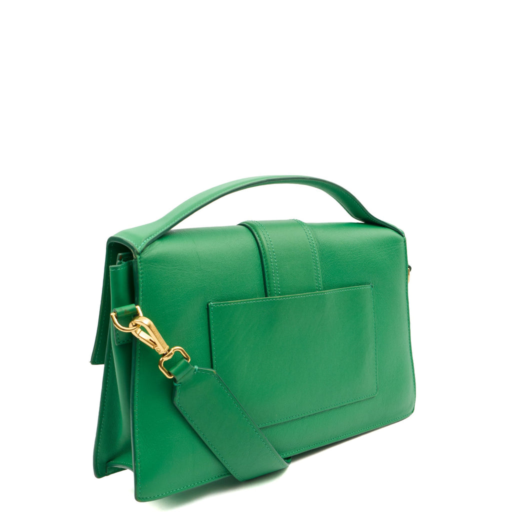 Jacquemus Cross Body Le Grand Bambino in Green, Leather — Side View