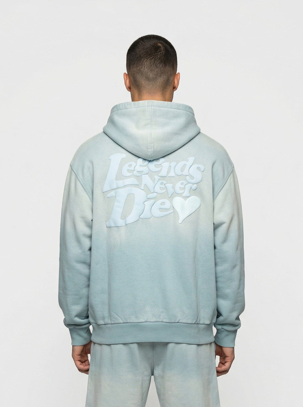 Legende Paris LND GRADIENT HOOD - ICY BLUE — XS — Side View