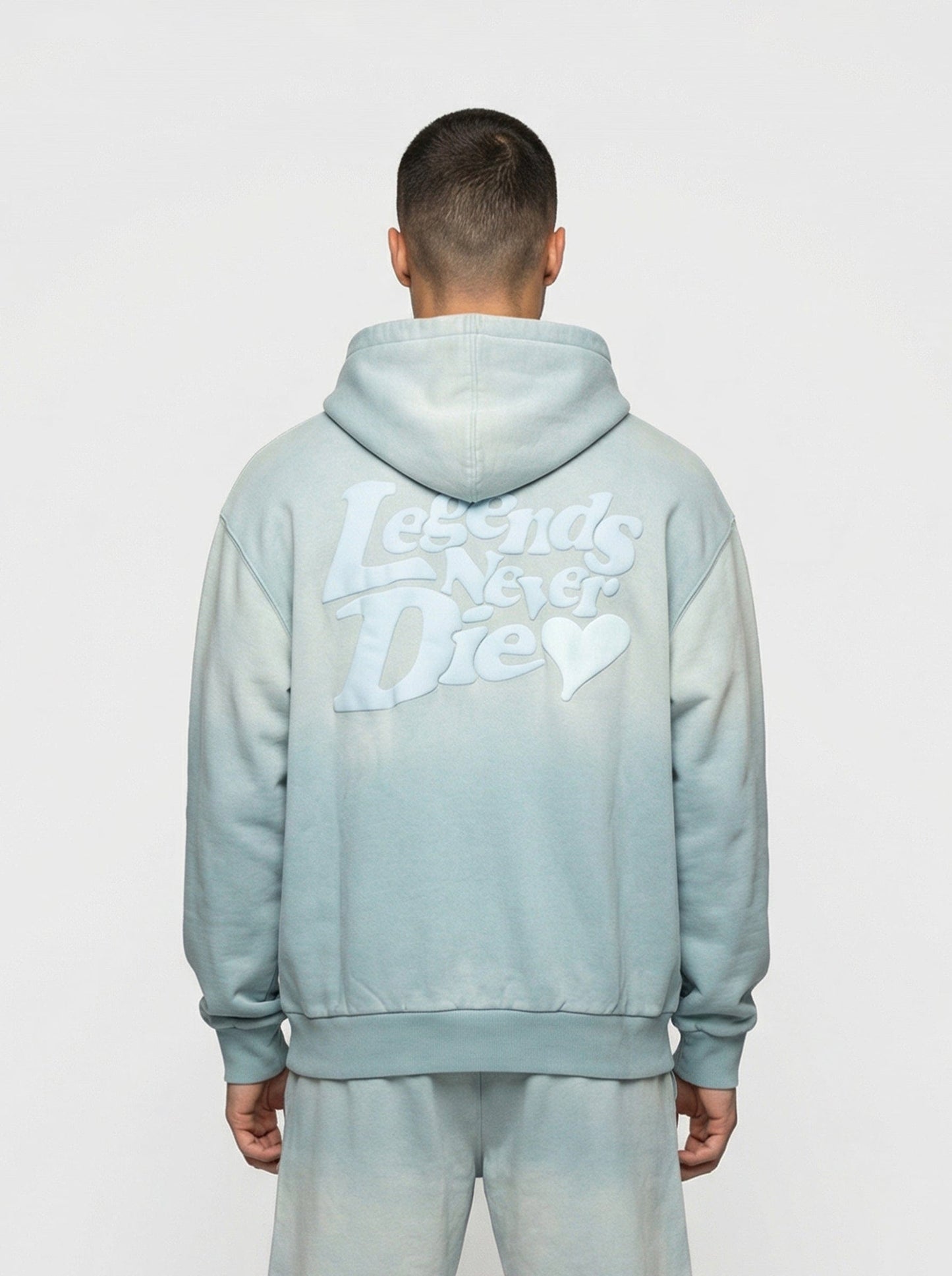 Legende Paris LND GRADIENT HOOD - ICY BLUE — XS — Side View