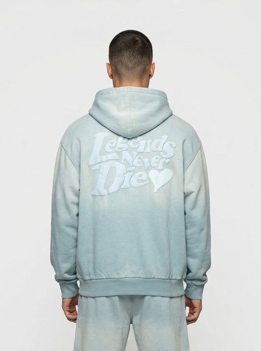 Legende Paris LND GRADIENT HOOD - ICY BLUE — XS — Side View