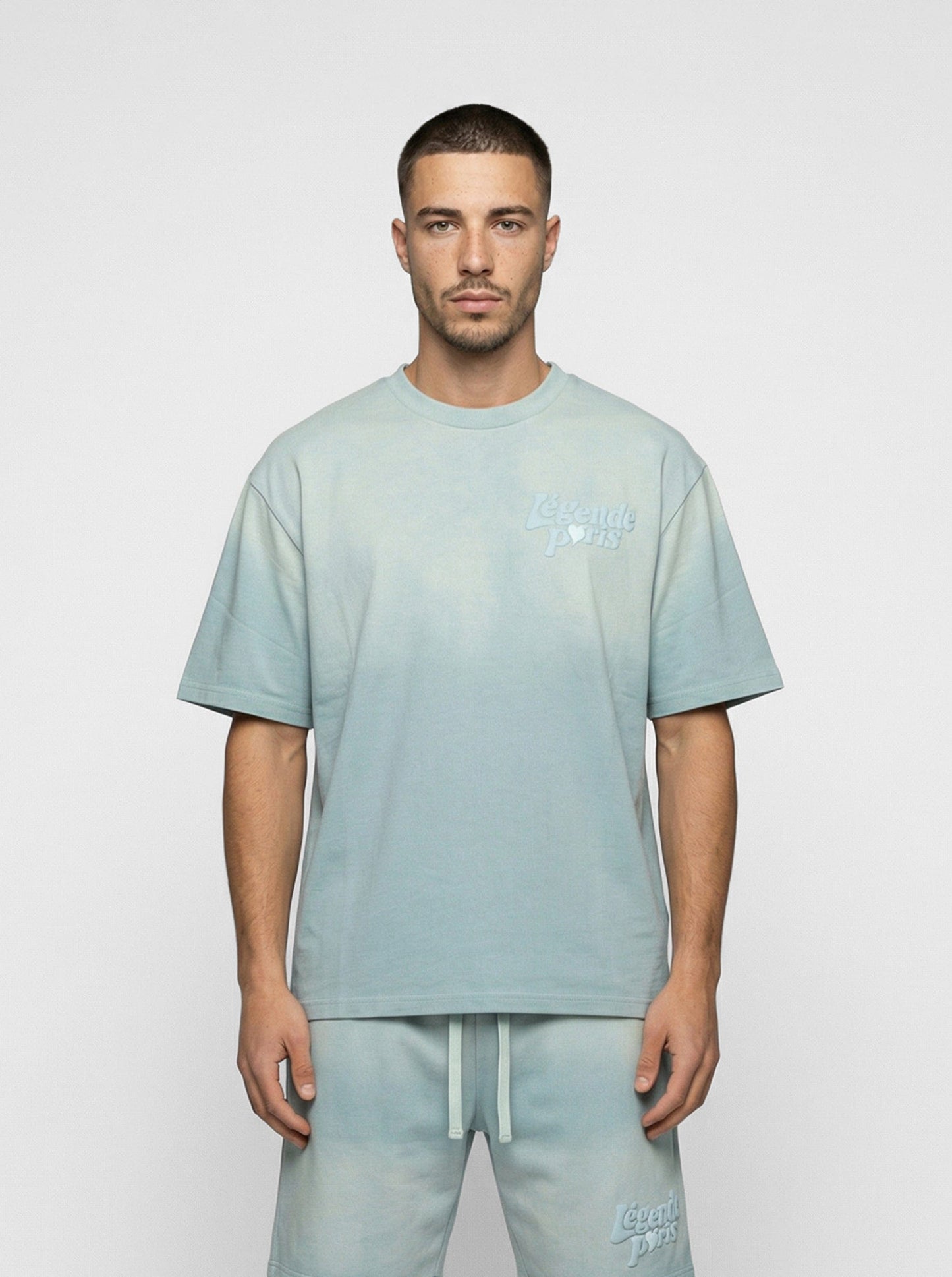 Legende Paris LND GRADIENT T-SHIRT - ICY BLUE — XS — Front View