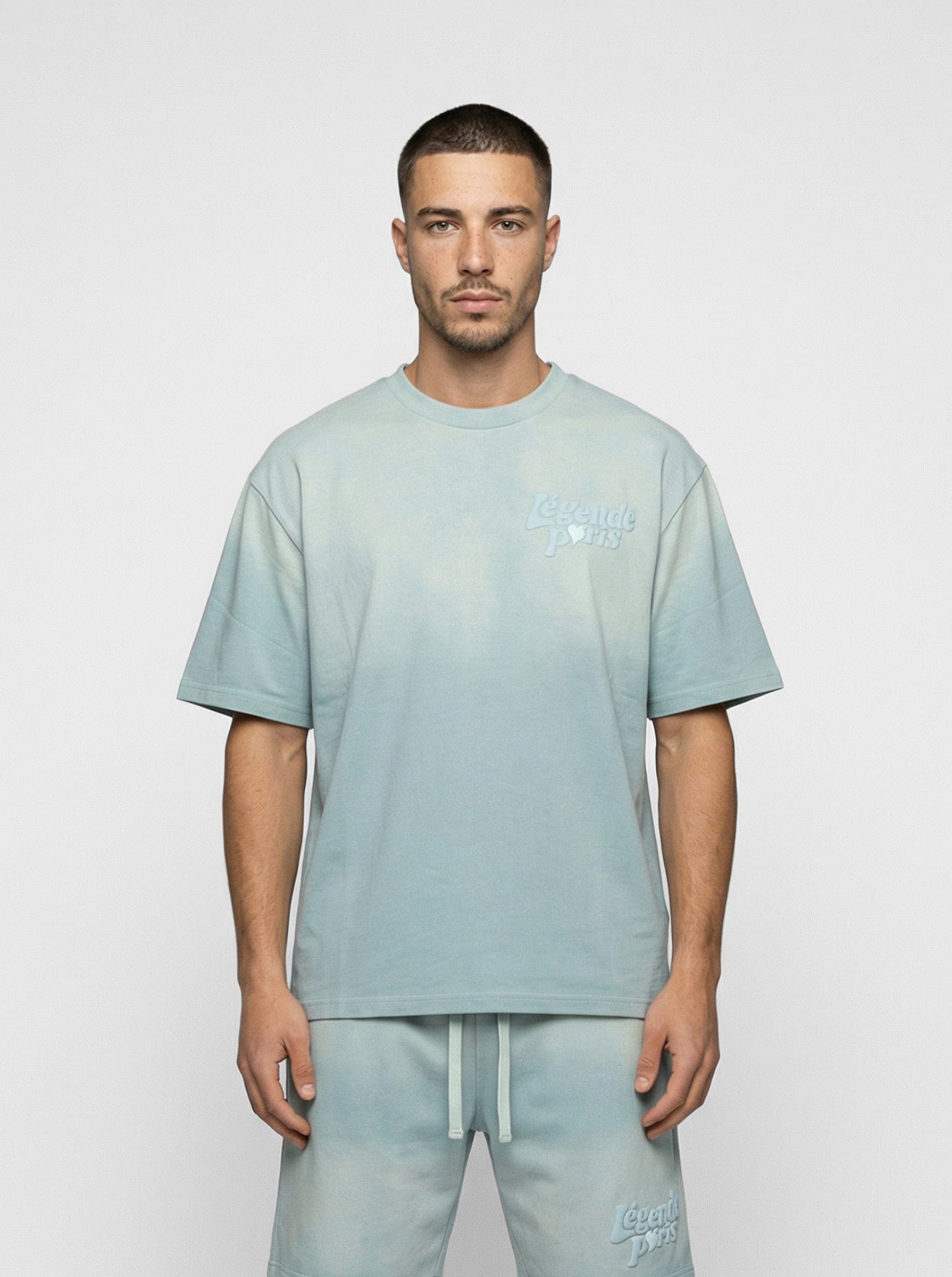 Legende Paris LND GRADIENT T-SHIRT - ICY BLUE — XS — Front View