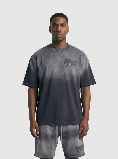 Legende Paris LND GRADIENT T-SHIRT - CHARCOAL WASHED — XS — Front View