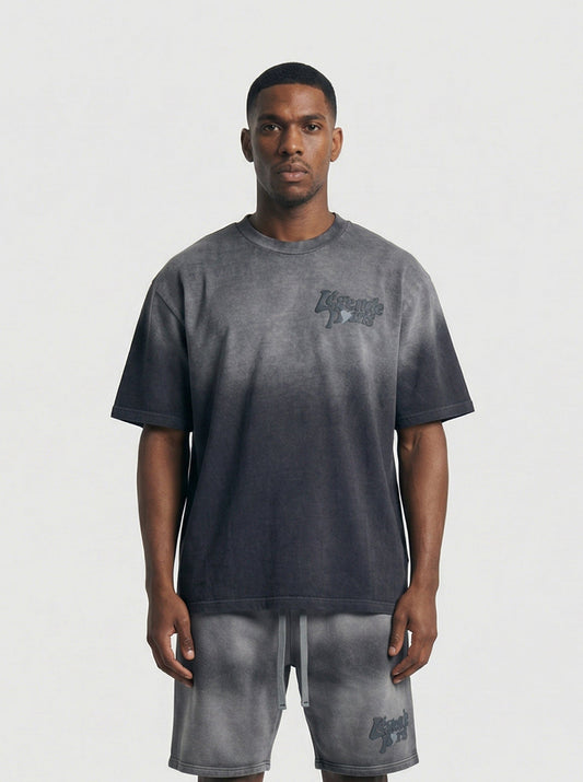 Legende Paris LND GRADIENT T-SHIRT - CHARCOAL WASHED — XS — Front View