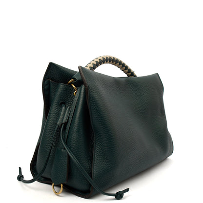 Mulberry Tote Iris in Mulberry Green, Leather — Back View