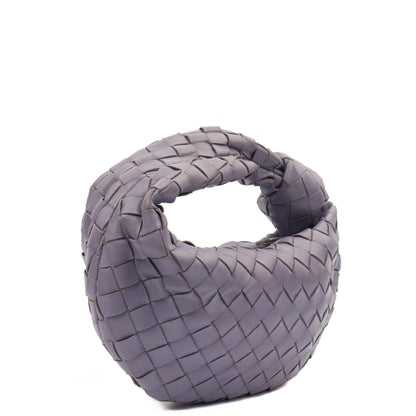 Bottega Veneta Mini Bag Jodie - Mini in Purple, Intrecciato Nappa — Back View