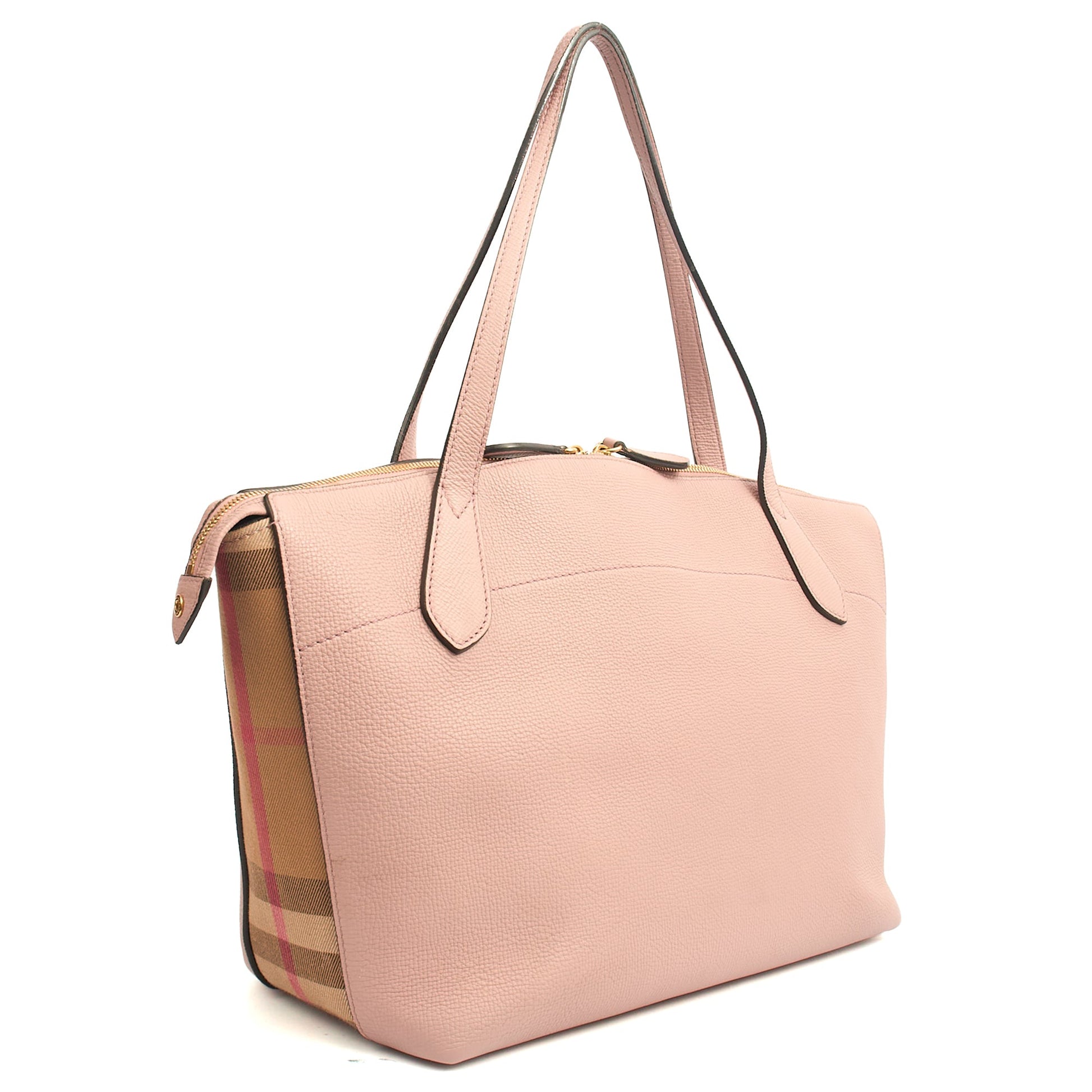 Burberry Tote Tote in Pink, Leather — Side View