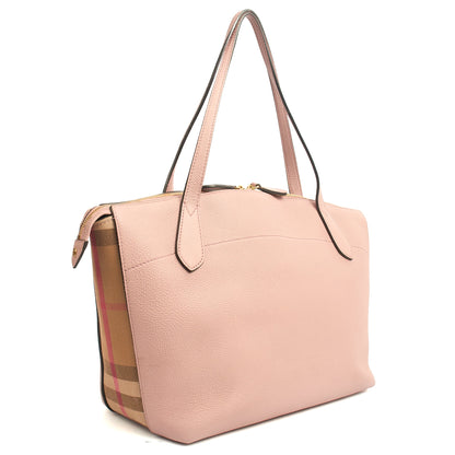 Burberry Tote Tote in Pink, Leather — Side View